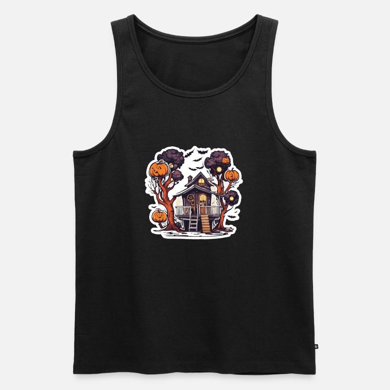 Baumhaus / Baumkrone / Baumhütte / Abenteuer - Männer Premium Bio Tank Top - Schwarz
