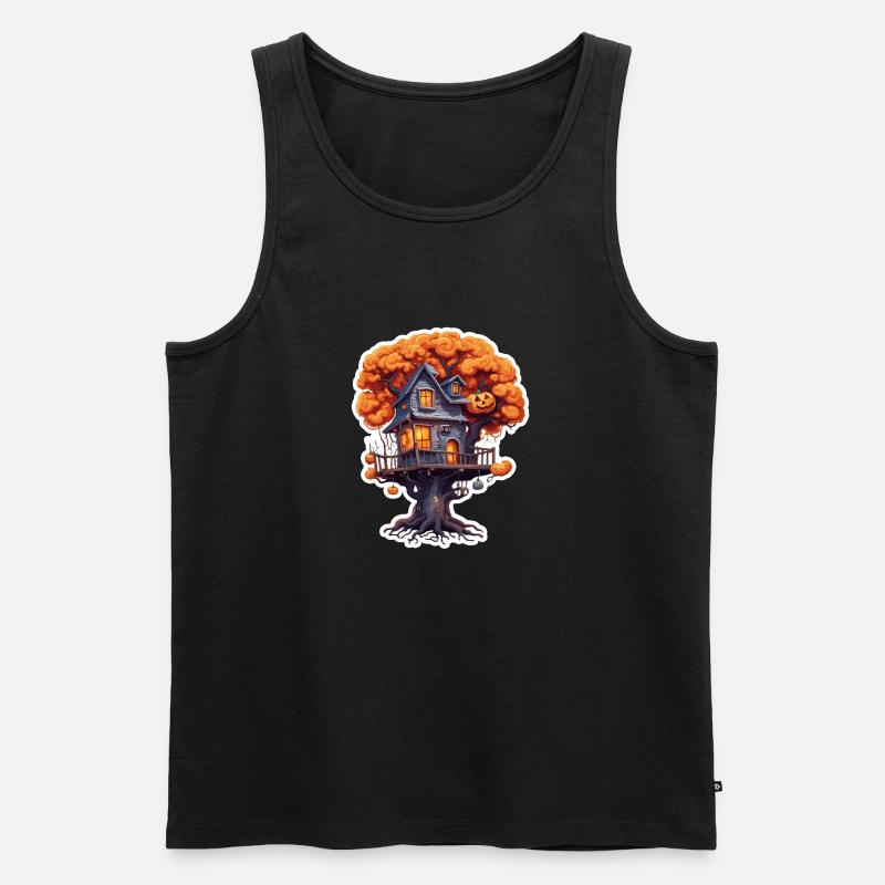 Baumhaus / Baumkrone / Baumhütte / Abenteuer - Männer Premium Bio Tank Top - Schwarz