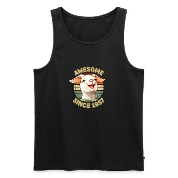 awesome Since 1957-cadeau anniversaire humour 1957 - Débardeur bio Premium Homme - noir - Devant - Michal (187cm)