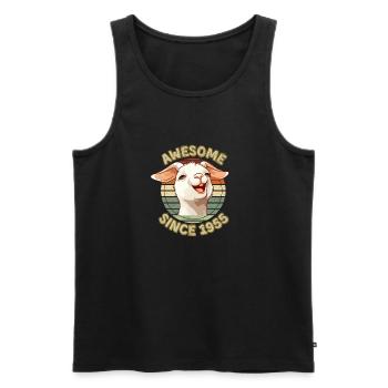 awesome Since 1955-cadeau anniversaire humour 1955 - Débardeur bio Premium Homme - noir - Devant - Michal (187cm)