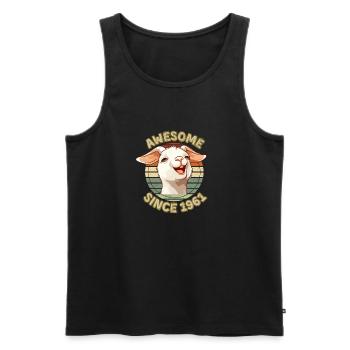 awesome Since 1961 - Humor 1961 Geburtstagsgeschenk - Männer Premium Bio Tank Top - Schwarz - Vorne - AI Model Male 178 light (178cm)