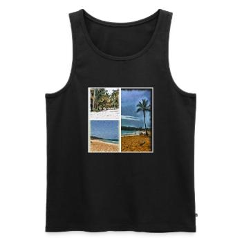 Punta Cana - Men's Premium Organic Tank Top - black - Front - AI Model Male 178 light (178cm)
