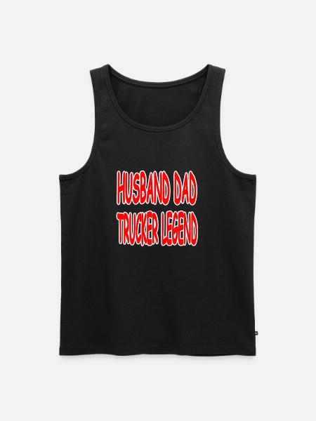 Trucker - Men's Premium Organic Tank Top - black