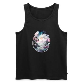 Verlorenes Land jenseitiger Träume - Männer Premium Bio Tank Top - Schwarz - Vorne - Michal (187cm)