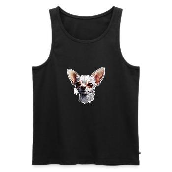 Chihuahua / small dog / animal / tiny / breed - Men's Premium Organic Tank Top - black - Front - Michal (187cm)