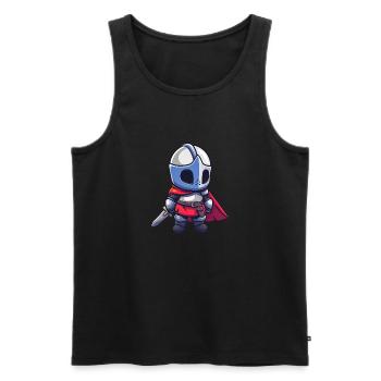 Tapferer Ritter im Comicstil für Kinder - Männer Premium Bio Tank Top - Schwarz - Vorne - AI Model Male 178 light (178cm)
