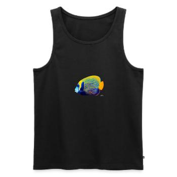 POMACANTHUS IMPERATOR - Männer Premium Bio Tank Top - Schwarz - Vorne - AI Model Male 178 light (178cm)