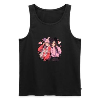 Cuties - Men's Premium Organic Tank Top - black - Front - AI Model Male 178 light (178cm)