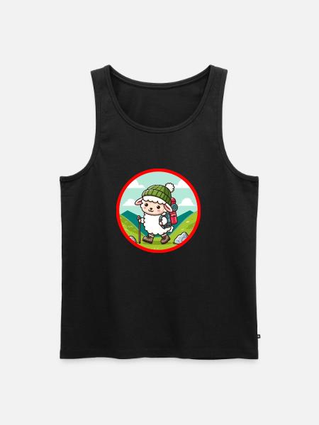 Hill walking Sheep - Men's Premium Organic Tank Top - black