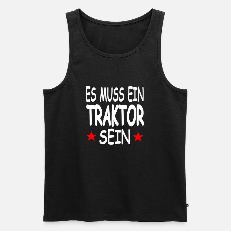 Traktor - Männer Premium Bio Tank Top - Schwarz