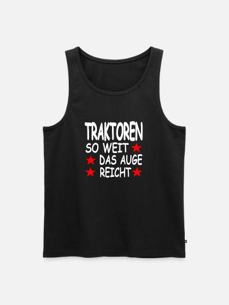 Traktor - Männer Premium Bio Tank Top - Schwarz