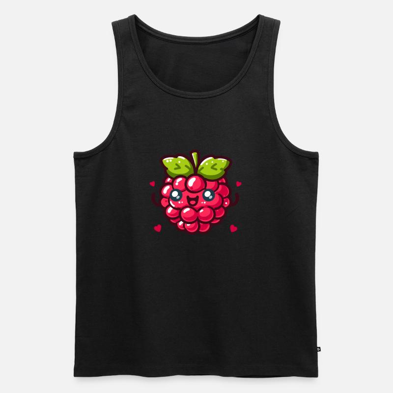 Liebe Himbeere - Männer Premium Bio Tank Top - Schwarz