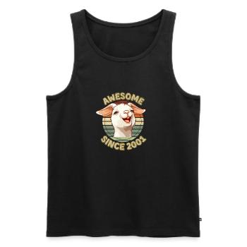 awesome Seit 2001 - Humor Geburtstagsgeschenk 2001 - Männer Premium Bio Tank Top - Schwarz - Vorne - AI Model Male 178 light (178cm)