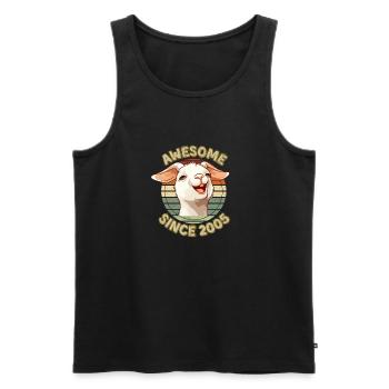 awesome Seit 2005 - Humor Geburtstagsgeschenk 2005 - Männer Premium Bio Tank Top - Schwarz - Vorne - AI Model Male 178 light (178cm)