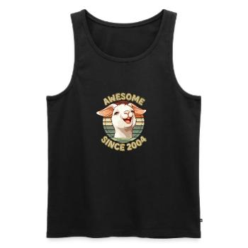 awesome Seit 2004 - Humor Geburtstagsgeschenk 2004 - Männer Premium Bio Tank Top - Schwarz - Vorne - AI Model Male 178 light (178cm)