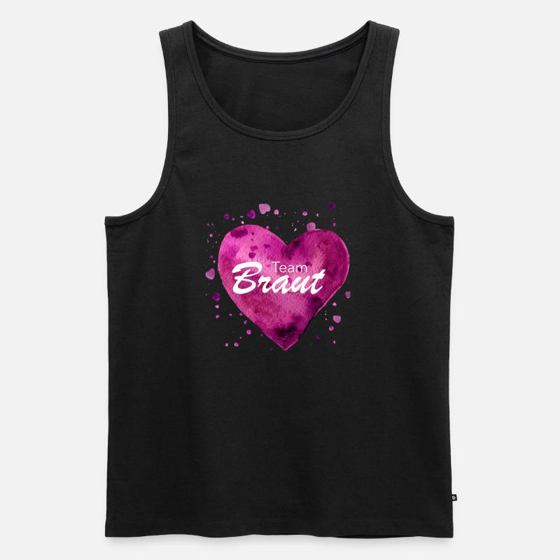 Team Braut (rosa) - Männer Premium Bio Tank Top - Schwarz