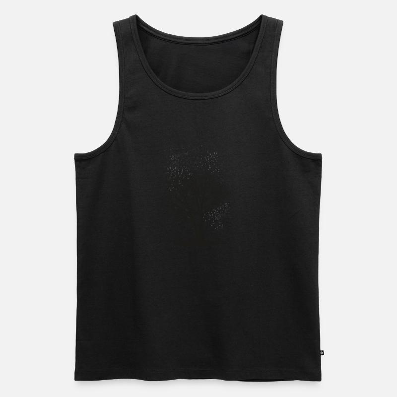 Ravens on a Poplar trees2 - Männer Premium Bio Tank Top - Schwarz