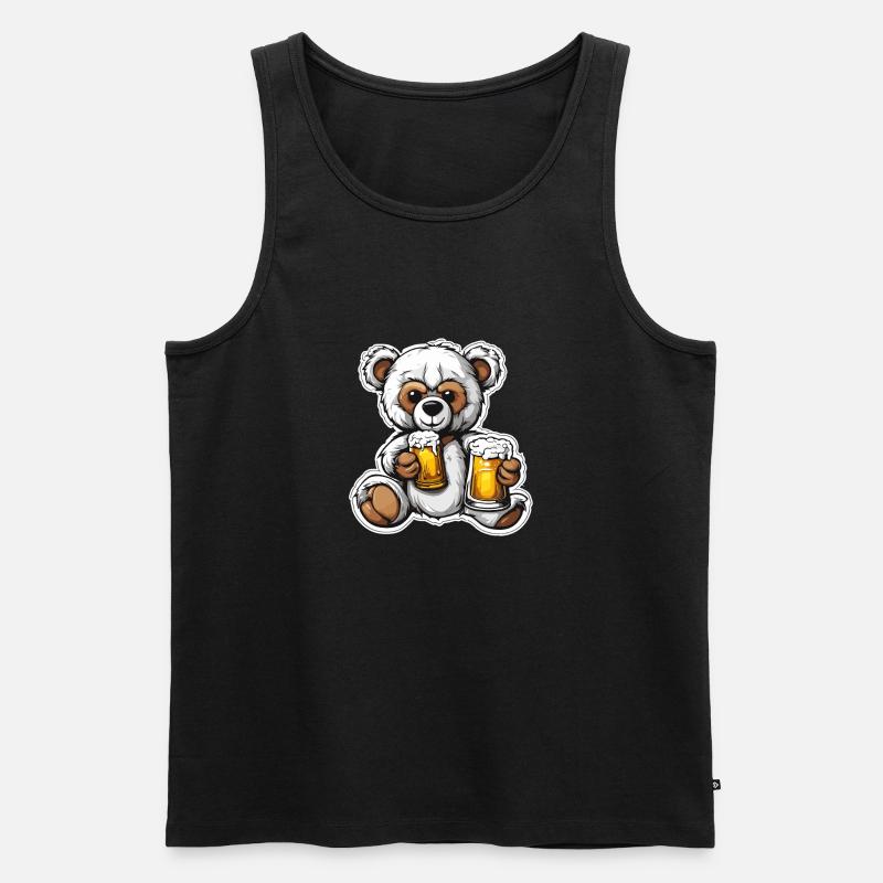 Teddybär / Kuscheltier / Stofftier / Geschenkidee - Männer Premium Bio Tank Top - Schwarz