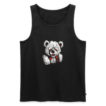 Teddybär / Kuscheltier / Stofftier / Geschenkidee - Männer Premium Bio Tank Top - Schwarz - Vorne - AI Model Male 178 light (178cm)