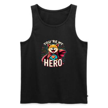 Gefährte Mit Umhang Pfote - Männer Premium Bio Tank Top - Schwarz - Vorne - AI Model Male 178 light (178cm)