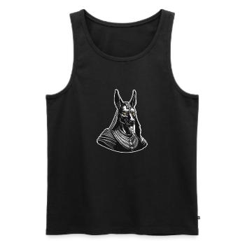 Ägypten / Pharao / Mumien / Hieroglyphen / Sphinx - Männer Premium Bio Tank Top - Schwarz - Vorne - AI Model Male 178 light (178cm)