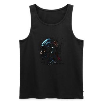 Digital Mind - Männer Premium Bio Tank Top - Schwarz - Vorne - AI Model Male 178 light (178cm)