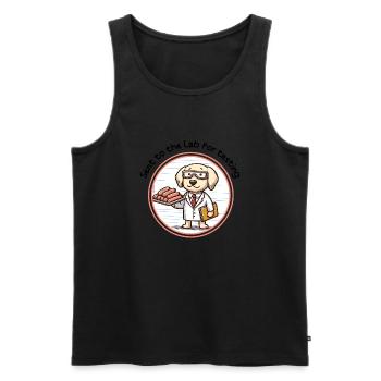 Sent to the lab for testing - Men's Premium Organic Tank Top - black - Front - Michal (187cm)