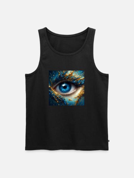 Das Auge - Männer Premium Bio Tank Top - Schwarz