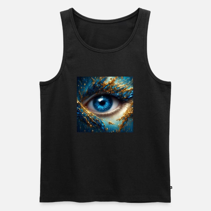 Das Auge - Männer Premium Bio Tank Top - Schwarz