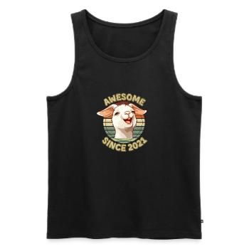 awesome Since 2021 - Humor Birthday Gift 2021 - Men's Premium Organic Tank Top - black - Front - AI Model Male 178 light (178cm)