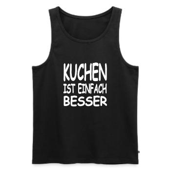 Cake - Men's Premium Organic Tank Top - black - Front - Michal (187cm)