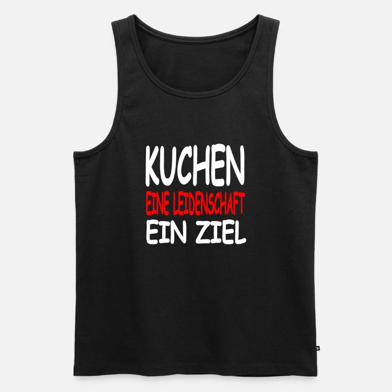 Kuchen - Männer Premium Bio Tank Top - Schwarz
