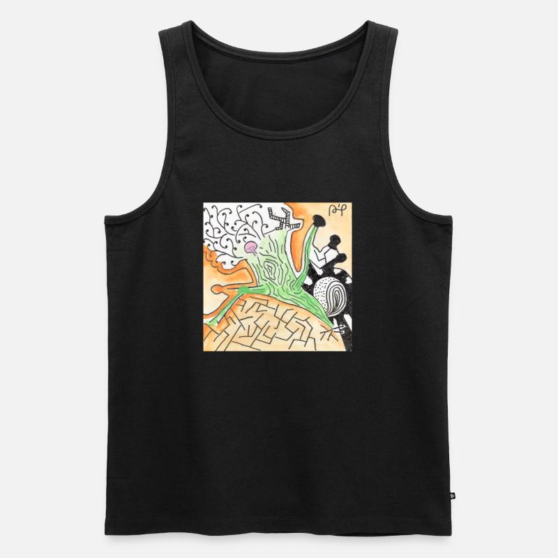 Wirrwarr 15 - Männer Premium Bio Tank Top - Schwarz
