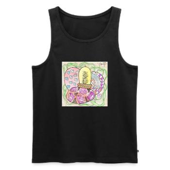 Wirrwarr 5 - Männer Premium Bio Tank Top - Schwarz - Vorne - AI Model Male 178 light (178cm)