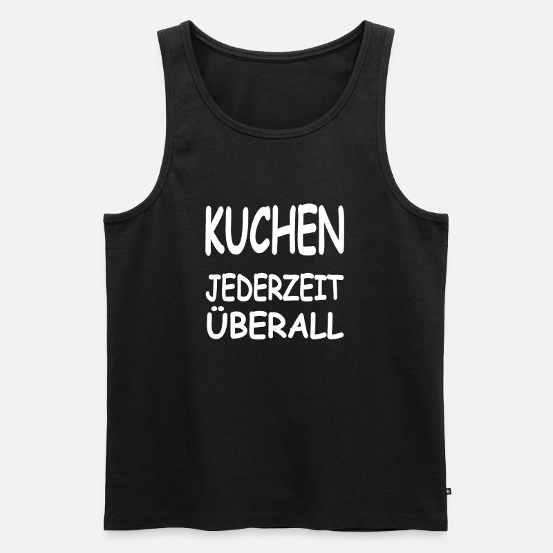 Kuchen - Männer Premium Bio Tank Top - Schwarz