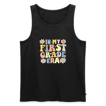 Teacher Students 1st Grade In My First Grade Era - Men's Premium Organic Tank Top - black - Front - AI Model Male 178 light (178cm)