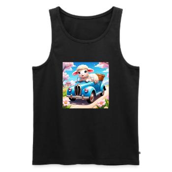 Sweet Lamb Autofahrer - Männer Premium Bio Tank Top - Schwarz - Vorne - AI Model Male 178 light (178cm)