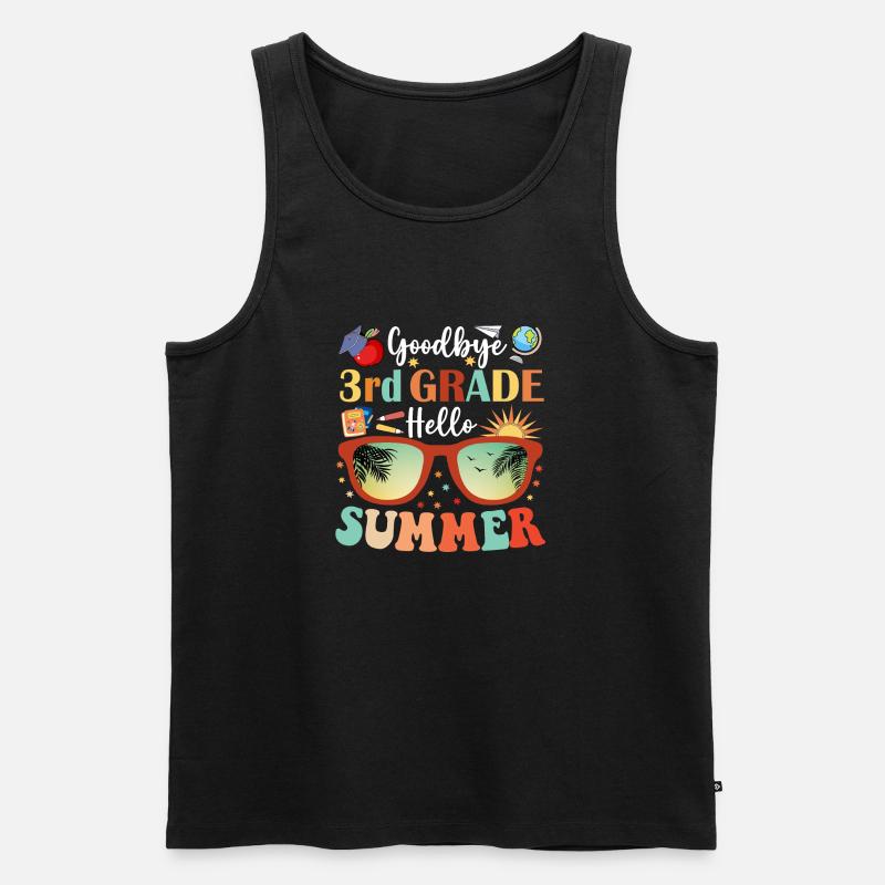 Goodbye 3rd Grade Hello Summer - Men's Premium Organic Tank Top - black