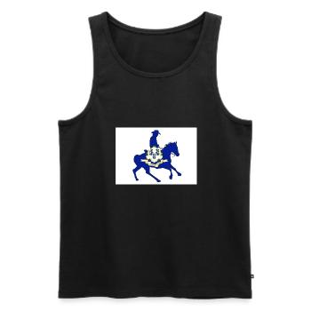 Connecticut State Flag Cowboy - Men's Premium Organic Tank Top - black - Front - AI Model Male 178 light (178cm)