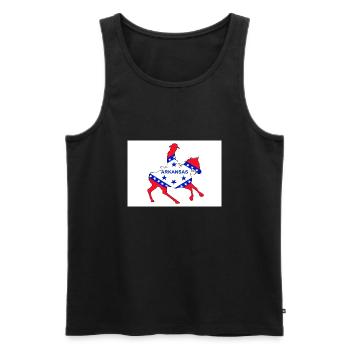 Arkansas State Flag Cowboy - Men's Premium Organic Tank Top - black - Front - AI Model Male 178 light (178cm)