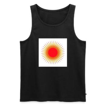 Explosion de vente rouge et jaune - Débardeur bio Premium Homme - noir - Devant - Michal (187cm)