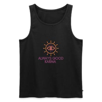 always good karma - Männer Premium Bio Tank Top - Schwarz - Vorne - AI Model Male 178 light (178cm)