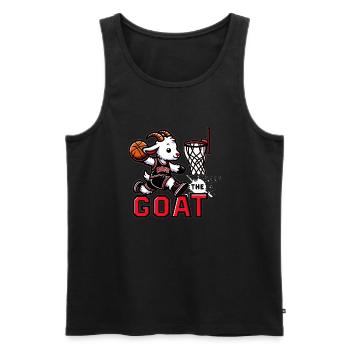 Slam Dunk Goat - Men's Premium Organic Tank Top - black - Front - AI Model Male 178 light (178cm)