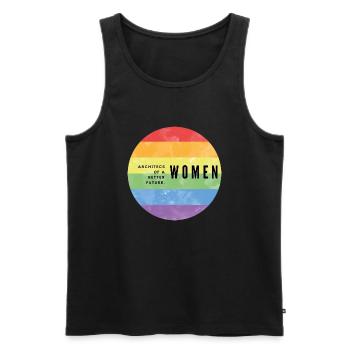 Frauentag - Männer Premium Bio Tank Top - Schwarz - Vorne - AI Model Male 178 light (178cm)