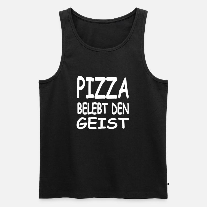 Pizza - Männer Premium Bio Tank Top - Schwarz