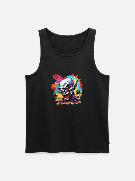 Vampire / Dracula / Bloodsucker / Halloween / Myth - Men's Premium Organic Tank Top - black