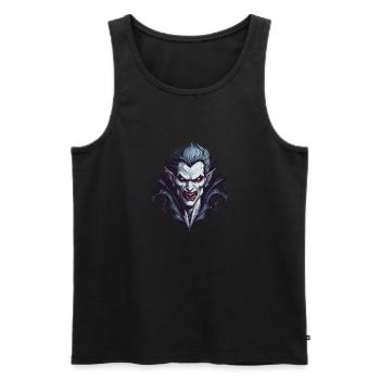 Vampire / Dracula / Suceur de sang / Halloween / Mythe - Débardeur bio Premium Homme - noir - Devant - Michal (187cm)