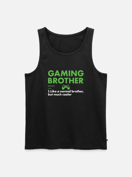 Gamer Brother Definition Gaming - Men's Premium Organic Tank Top - black