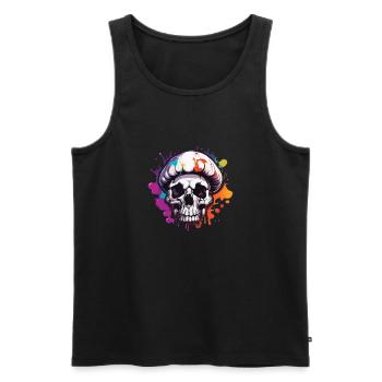 Mushroom / Mushroom / Meadow / Forest / Goa / Psy - Men's Premium Organic Tank Top - black - Front - Michal (187cm)