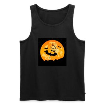 Halloween bats - Men's Premium Organic Tank Top - black - Front - AI Model Male 178 light (178cm)